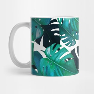 Monstera watercolor pattern Mug